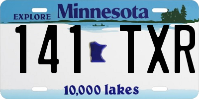 MN license plate 141TXR