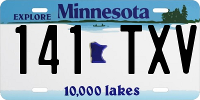 MN license plate 141TXV