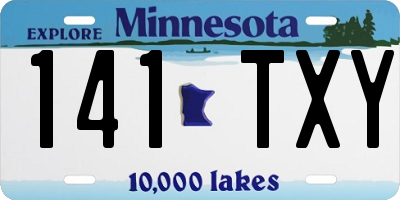 MN license plate 141TXY