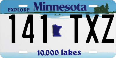 MN license plate 141TXZ