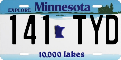 MN license plate 141TYD
