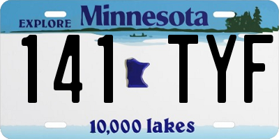 MN license plate 141TYF