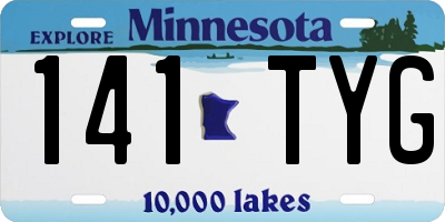 MN license plate 141TYG