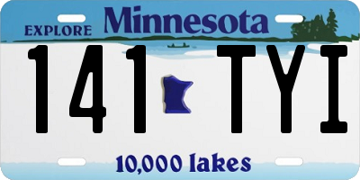 MN license plate 141TYI
