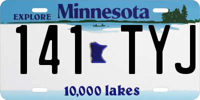 MN license plate 141TYJ