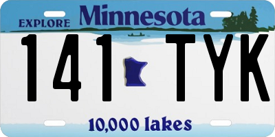 MN license plate 141TYK
