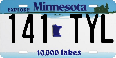MN license plate 141TYL