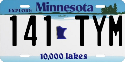 MN license plate 141TYM