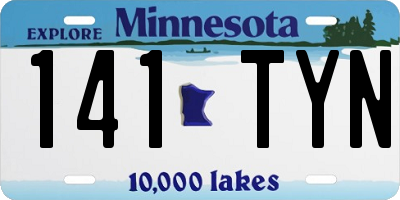 MN license plate 141TYN