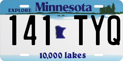 MN license plate 141TYQ