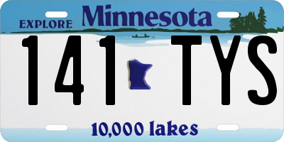 MN license plate 141TYS
