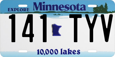 MN license plate 141TYV