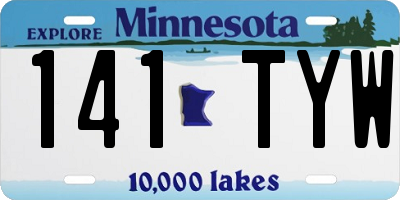 MN license plate 141TYW