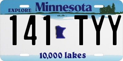 MN license plate 141TYY