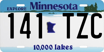 MN license plate 141TZC