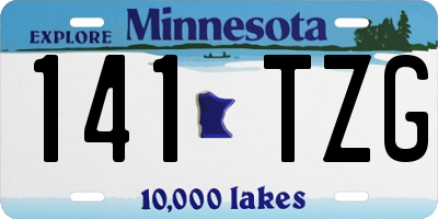 MN license plate 141TZG