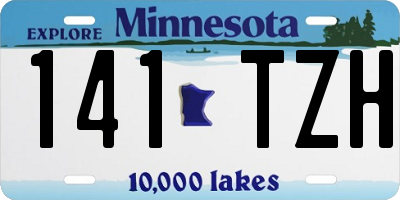 MN license plate 141TZH