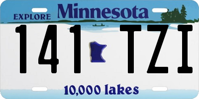 MN license plate 141TZI