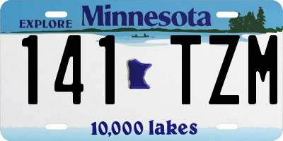 MN license plate 141TZM