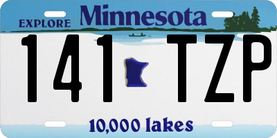 MN license plate 141TZP