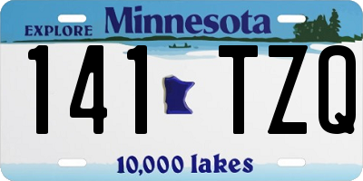 MN license plate 141TZQ