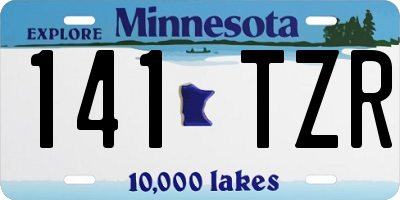 MN license plate 141TZR