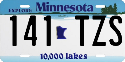 MN license plate 141TZS