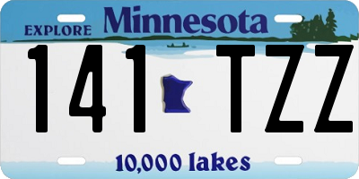 MN license plate 141TZZ