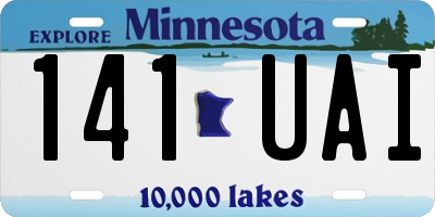 MN license plate 141UAI