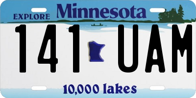 MN license plate 141UAM