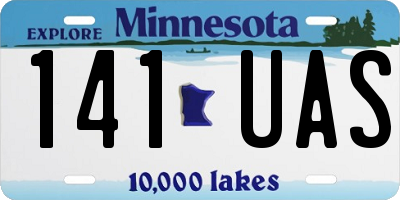 MN license plate 141UAS