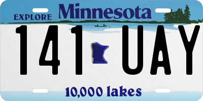 MN license plate 141UAY