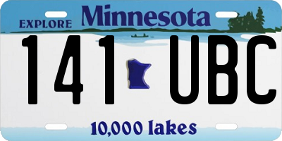 MN license plate 141UBC