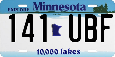 MN license plate 141UBF