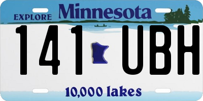 MN license plate 141UBH