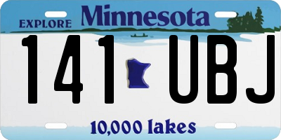 MN license plate 141UBJ