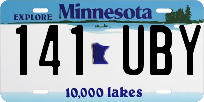 MN license plate 141UBY