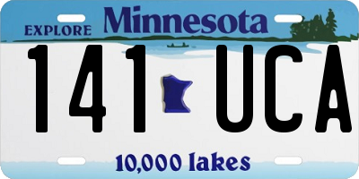 MN license plate 141UCA