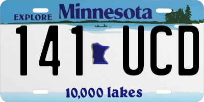 MN license plate 141UCD