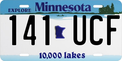 MN license plate 141UCF