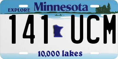 MN license plate 141UCM