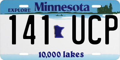 MN license plate 141UCP