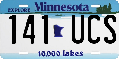 MN license plate 141UCS