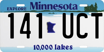 MN license plate 141UCT