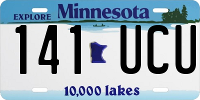 MN license plate 141UCU