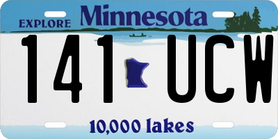 MN license plate 141UCW