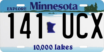 MN license plate 141UCX