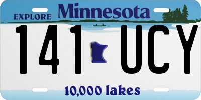 MN license plate 141UCY