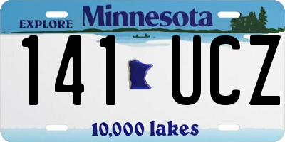 MN license plate 141UCZ