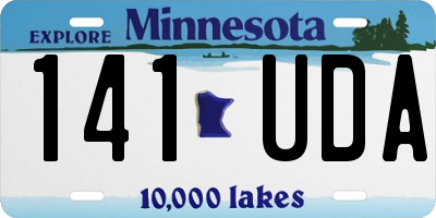 MN license plate 141UDA